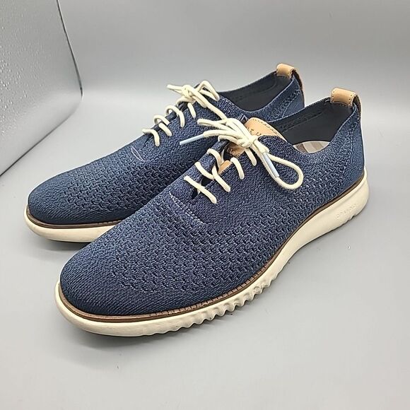 COLE HAAN Men’s Zero Grand Stitchlite Navy Blue Mesh Comfort Oxford Shoes Sz 8.5 main image 6